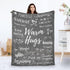 Throw Blanket for Women Men, Warm Hug Gratitude Sympathy Blanket